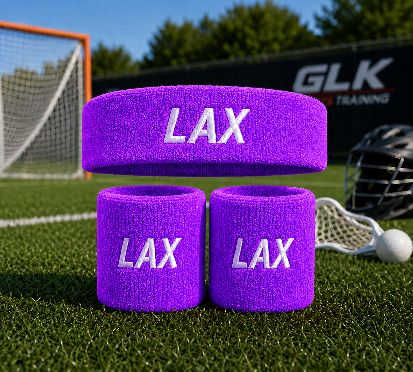 LAX Terry Cloth Headband & Wristband Set – Neon Colors