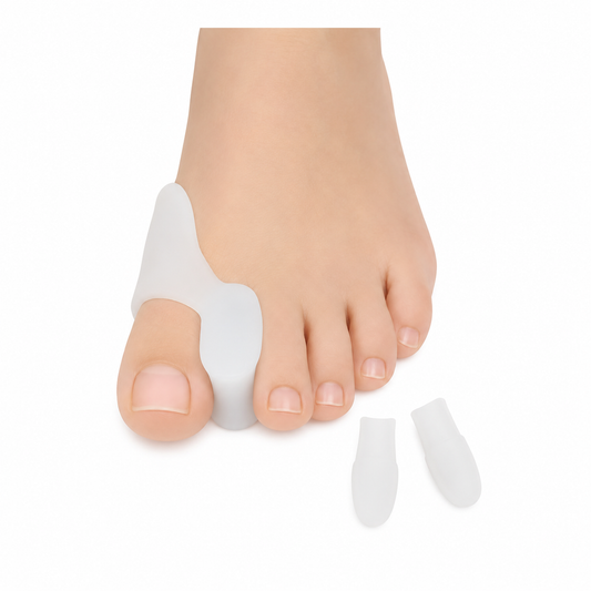 Toe Separator White Silicone Big Toe + 2 pieces