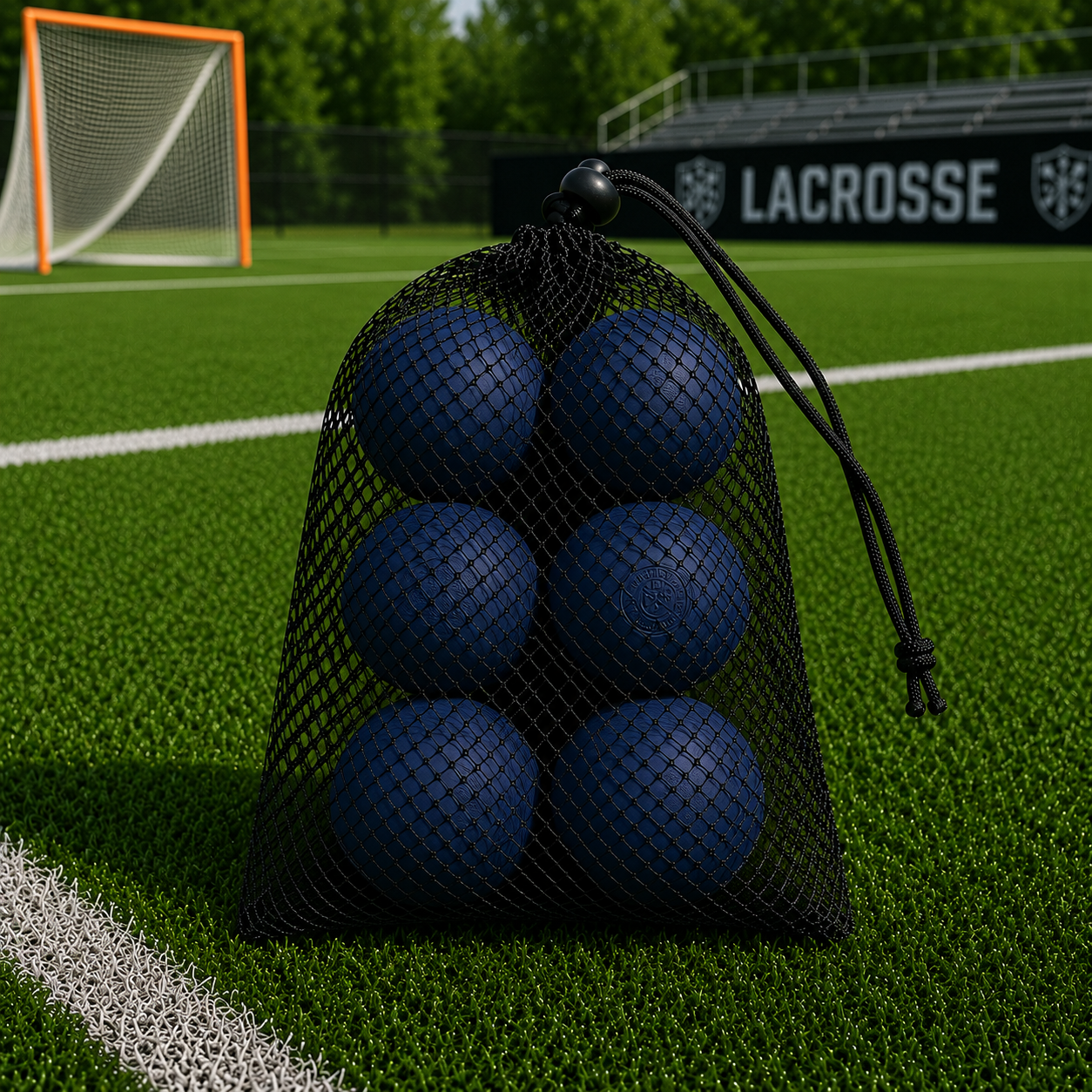 Dark Blue Balls in Mesh Bag-6 pack