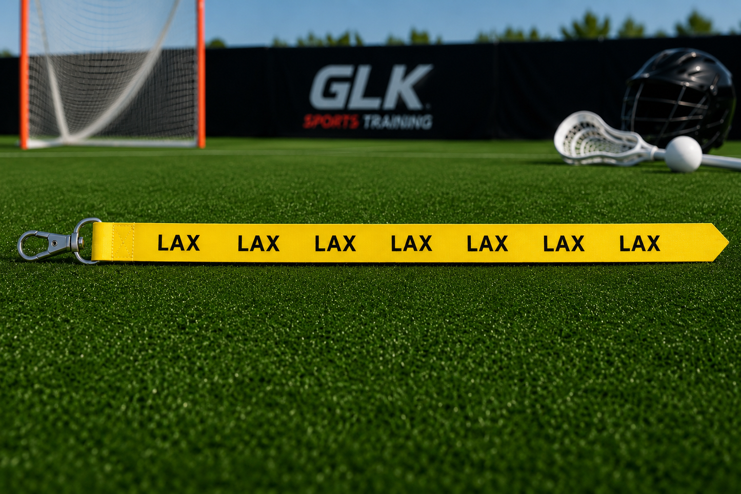 Neon Yellow LAX Keychain Lanyard