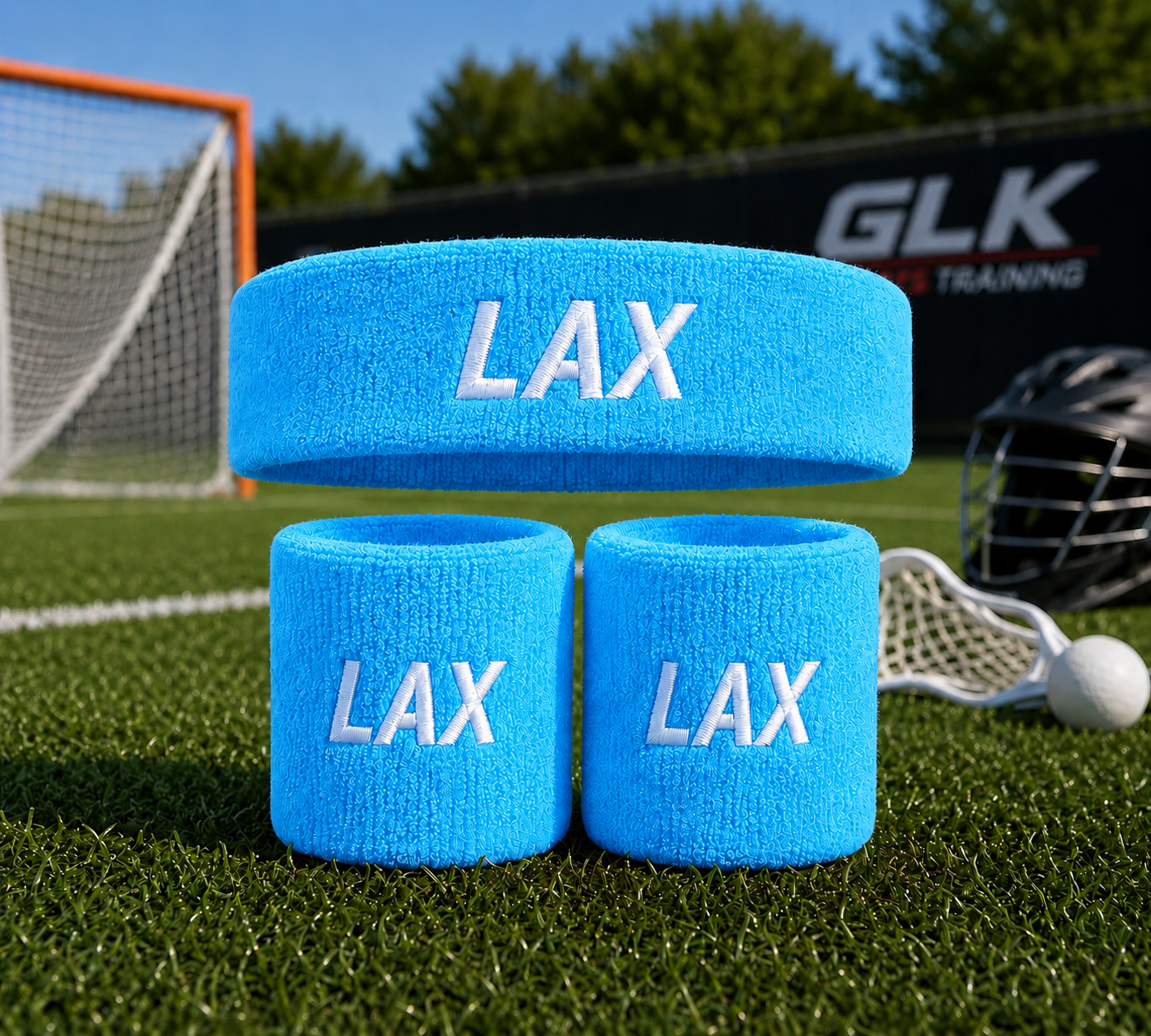LAX Terry Cloth Headband & Wristband Set – Neon Colors