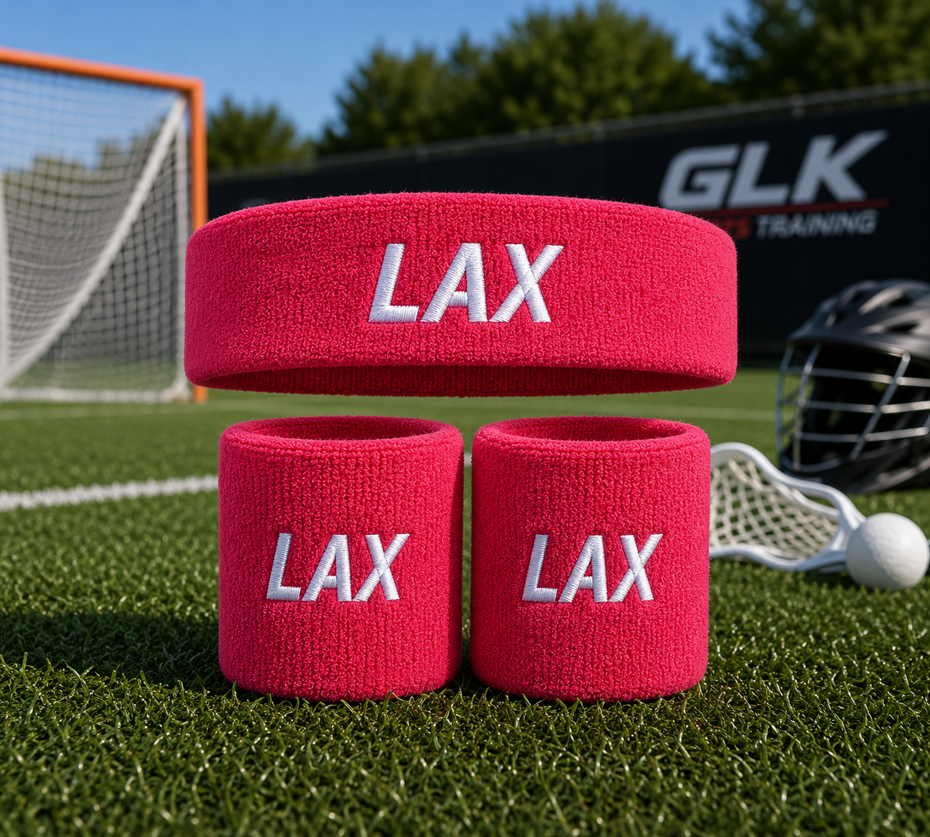 LAX Terry Cloth Headband & Wristband Set – Neon Colors